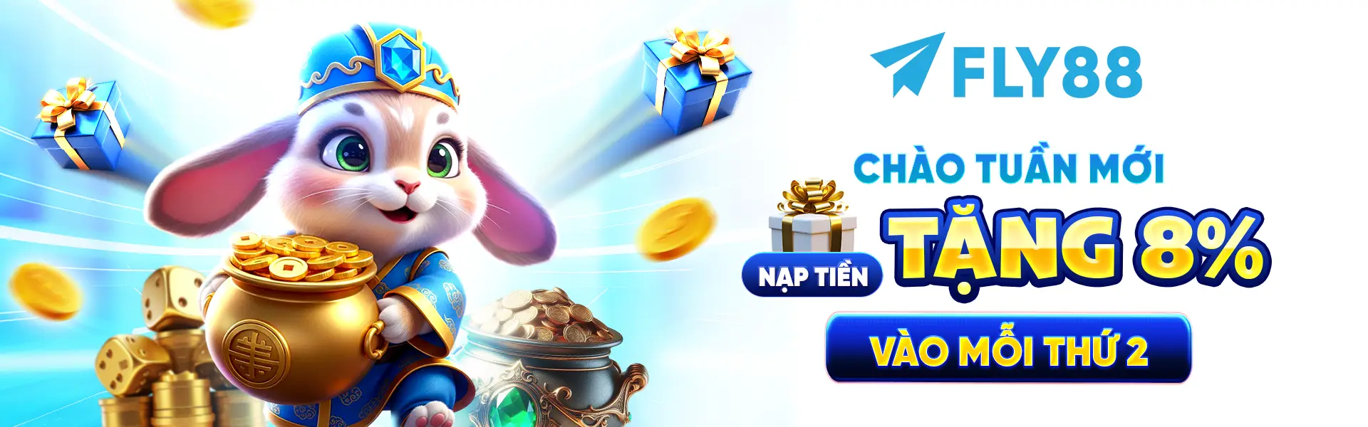 Fly88 tặng 8% tiền nạp mỗi thứ 2